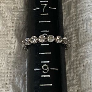 Beautiful silver eternity band, size 8